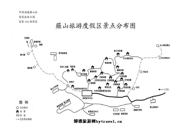 薤山旅游度假区景区导游图